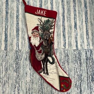 Custom Jake needlepoint stocking